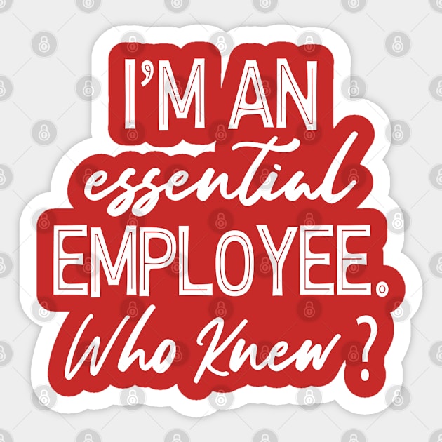 Essential Employee | Quarantine Essential Worker ,Essential Employee Gift Essential Employee Social Distancing Sticker by Redmart